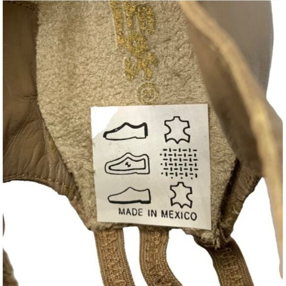 Leo's Adult Size 5 Jazz T-Strap Grecian Dance Sandals Suntan Leather Shoes Amore - Picture 8 of 8